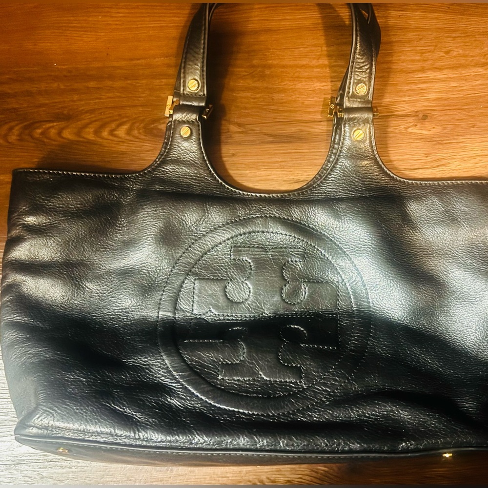 EUC! TORY BURCH BLACK LEATHER BAG/TOTE